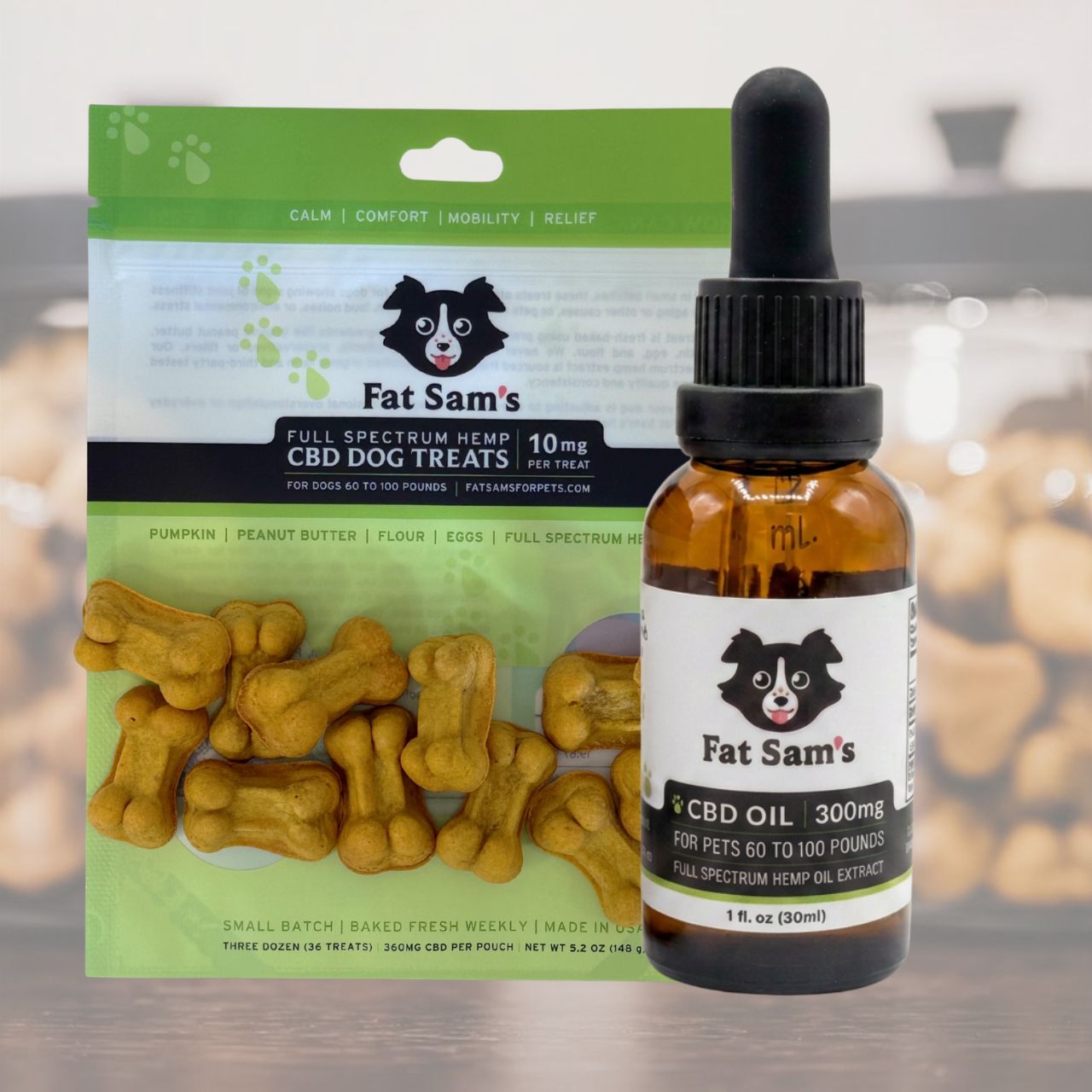 CBD Oil Drops & Pumpkin Peanut Butter Treats Bundle