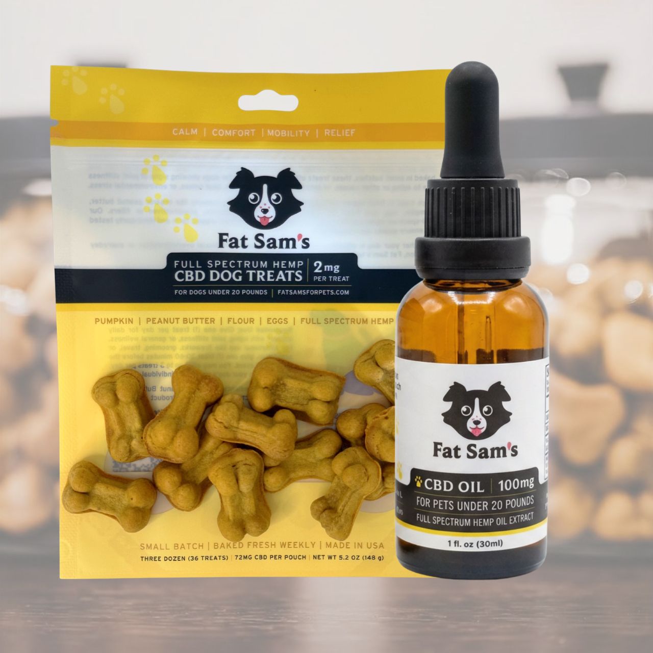 CBD Oil Drops & Pumpkin Peanut Butter Treats Bundle