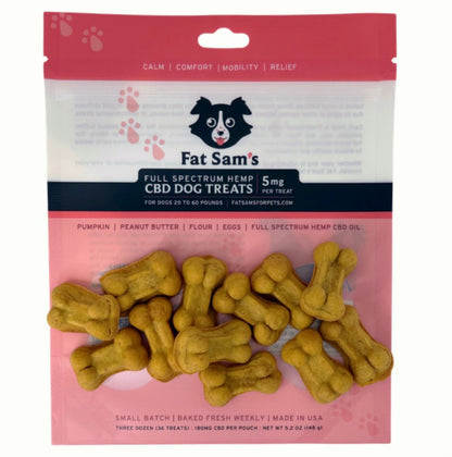Pumpkin Peanut Butter CBD Dog Treats (3 Dozen)