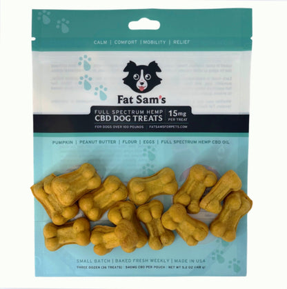 Pumpkin Peanut Butter CBD Dog Treats (3 Dozen)